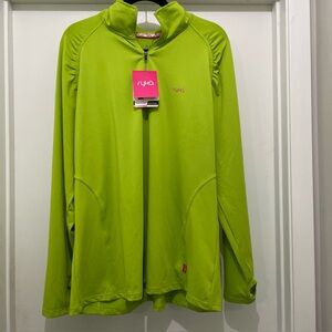 New with tags size 3X  Ryka women’s lime green partial zip track jacket.